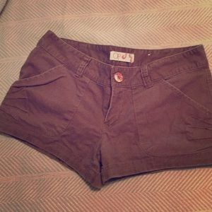 Brown short shorts